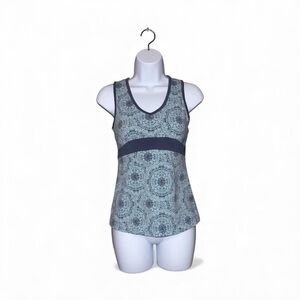Y2K GAIAM Blue Patterned Tank Top